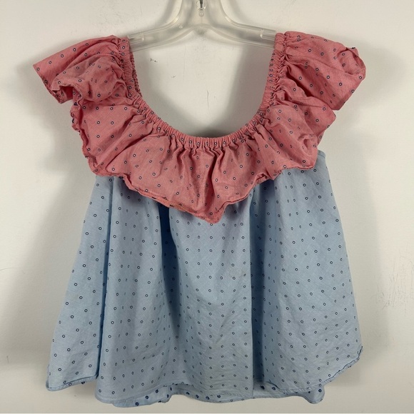 ❤️ Petersyn Blue and White Patterned Top XS - Picture 3 of 11